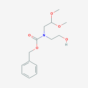 molecular formula C14H21NO5 B15296843 Benzyl (2,2-dimethoxyethyl)(2-hydroxyethyl)carbamate 