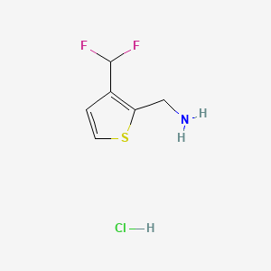 1-[3-(Difluoromethyl)thiophen-2-yl]methanamine hydrochloride