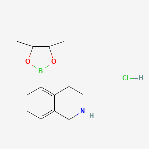 molecular formula C15H23BClNO2 B15296878 5-(4,4,5,5-Tetramethyl-1,3,2-dioxaborolan-2-yl)-1,2,3,4-tetrahydroisoquinoline hydrochloride 