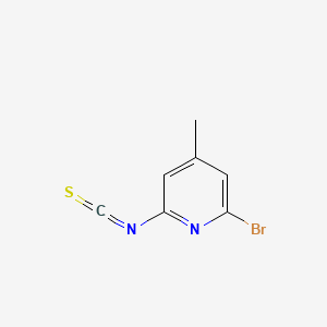 molecular formula C7H5BrN2S B15296931 2-Bromo-6-isothiocyanato-4-methylpyridine 