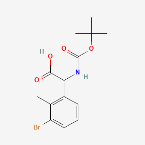 2-(3-Bromo-2-methylphenyl)-2-{[(tert-butoxy)carbonyl]amino}acetic acid