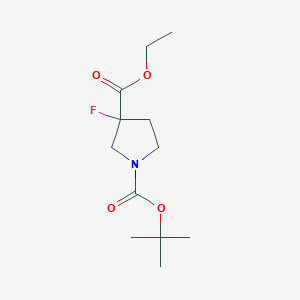 molecular formula C12H20FNO4 B1529696 Ethyl 1-boc-3-fluoropyrrolidine-3-carboxylate CAS No. 1363382-13-1