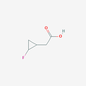 molecular formula C5H7FO2 B15296966 2-(2-Fluorocyclopropyl)acetic acid 