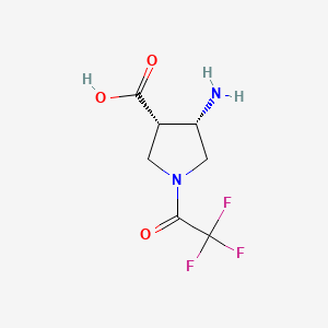 rac-(3R,4R)-4-amino-1-(2,2,2-trifluoroacetyl)pyrrolidine-3-carboxylic acid