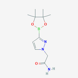 molecular formula C11H18BN3O3 B15297014 2-[3-(4,4,5,5-tetramethyl-1,3,2-dioxaborolan-2-yl)-1H-pyrazol-1-yl]acetamide CAS No. 1676067-97-2