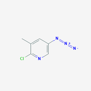 molecular formula C6H5ClN4 B15297027 5-Azido-2-chloro-3-methylpyridine 