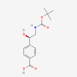 4-[(1R)-2-{[(tert-butoxy)carbonyl]amino}-1-hydroxyethyl]benzoic acid