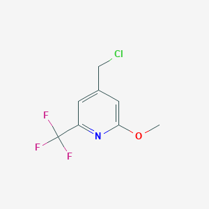 molecular formula C8H7ClF3NO B1529707 4-Chloromethyl-2-methoxy-6-(trifluoromethyl)pyridine CAS No. 1227502-28-4