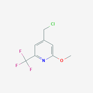 molecular formula C8H7ClF3NO B1529707 4-(Chloromethyl)-2-methoxy-6-(trifluoromethyl)pyridine CAS No. 1227502-28-4