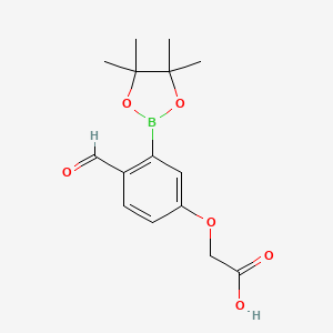 2-(4-Formyl-3-(4,4,5,5-tetramethyl-1,3,2-dioxaborolan-2-yl)phenoxy)acetic acid