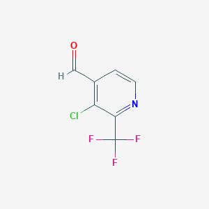 molecular formula C7H3ClF3NO B1529708 3-Chloro-2-(trifluoromethyl)isonicotinaldehyde CAS No. 1211536-77-4