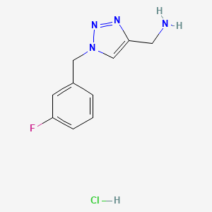 1-{1-[(3-fluorophenyl)methyl]-1H-1,2,3-triazol-4-yl}methanamine hydrochloride