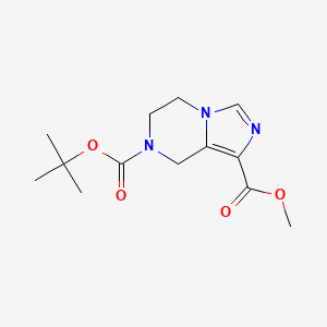 molecular formula C13H19N3O4 B1529713 7-tert-butyl 1-methyl 5,6-dihydroimidazo[1,5-a]pyrazine-1,7(8H)-dicarboxylate CAS No. 1094091-44-7