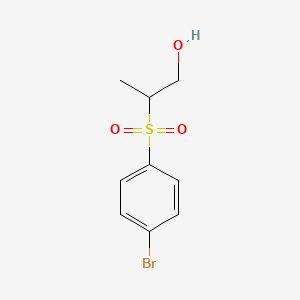 molecular formula C9H11BrO3S B15297131 2-(4-Bromobenzenesulfonyl)propan-1-ol 