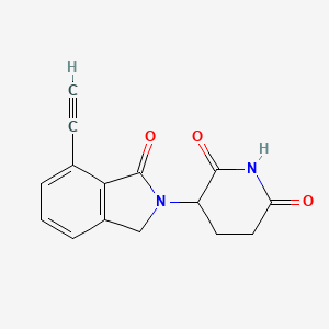 molecular formula C15H12N2O3 B15297138 3-(7-Ethynyl-1-oxoisoindolin-2-yl)piperidine-2,6-dione 