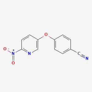 molecular formula C12H7N3O3 B1529714 4-[(6-Nitropyridin-3-yl)oxy]benzonitrile CAS No. 672945-87-8