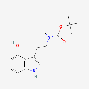 molecular formula C16H22N2O3 B15297154 Tert-butyl (2-(4-hydroxy-1H-indol-3-YL)ethyl)(methyl)carbamate 