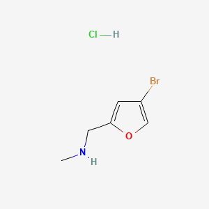 molecular formula C6H9BrClNO B15297156 [(4-Bromofuran-2-yl)methyl](methyl)amine hydrochloride 