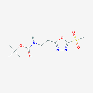 Tert-butyl {2-[5-(methylsulfonyl)-1,3,4-oxadiazol-2-yl]ethyl}carbamate