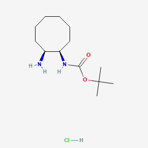 rac-tert-butyl N-[(1R,2S)-2-aminocyclooctyl]carbamate hydrochloride