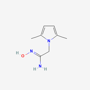 molecular formula C8H13N3O B15297222 2-(2,5-dimethyl-1H-pyrrol-1-yl)-N'-hydroxyethanimidamide 