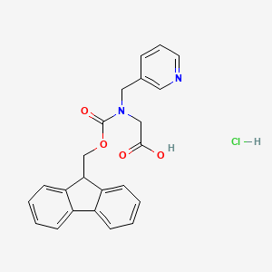 molecular formula C23H21ClN2O4 B15297234 2-({[(9H-fluoren-9-yl)methoxy]carbonyl}[(pyridin-3-yl)methyl]amino)acetic acid hydrochloride 