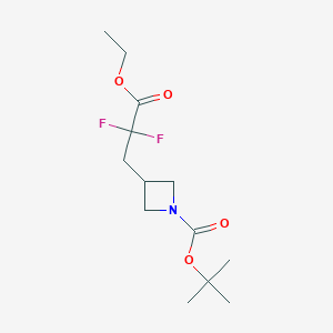 Tert-butyl 3-(3-ethoxy-2,2-difluoro-3-oxopropyl)azetidine-1-carboxylate