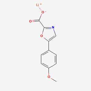 molecular formula C11H8LiNO4 B15297255 Lithium(1+)5-(4-methoxyphenyl)-1,3-oxazole-2-carboxylate 