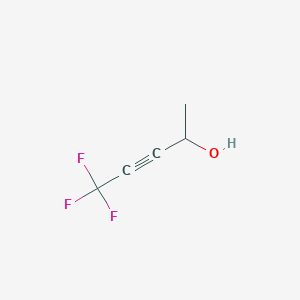 molecular formula C5H5F3O B15297263 5,5,5-Trifluoropent-3-yn-2-ol CAS No. 124550-97-6