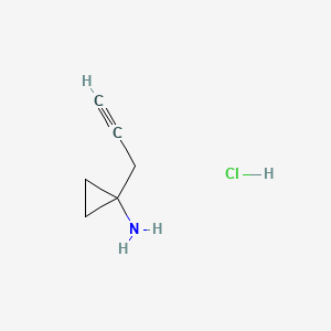 molecular formula C6H10ClN B15297277 1-(Prop-2-yn-1-yl)cyclopropan-1-amine hydrochloride 