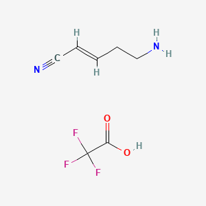 molecular formula C7H9F3N2O2 B15297296 (2E)-5-aminopent-2-enenitrile, trifluoroacetic acid 