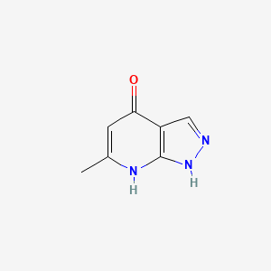 molecular formula C7H7N3O B15297305 6-methyl-1H-pyrazolo[3,4-b]pyridin-4-ol 