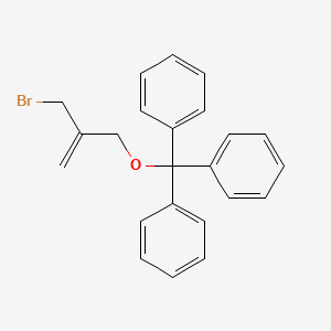 molecular formula C23H21BrO B1529731 Benzene, 1,1',1''-[[[2-(bromomethyl)-2-propen-1-yl]oxy]methylidyne]tris- CAS No. 510730-18-4