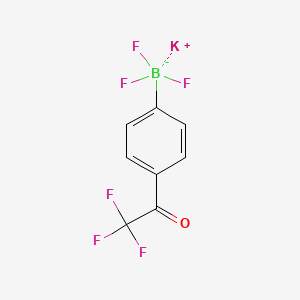 molecular formula C8H4BF6KO B15297322 Potassium trifluoro(4-(2,2,2-trifluoroacetyl)phenyl)borate 