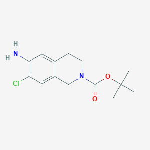 molecular formula C14H19ClN2O2 B1529738 tert-Butyl 6-amino-7-chloro-3,4-dihydroisoquinoline-2(1H)-carboxylate CAS No. 912846-75-4