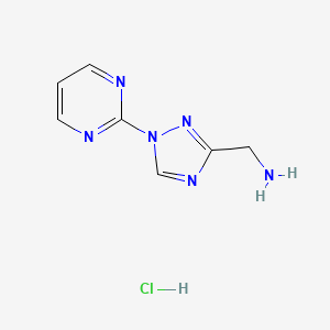 1-[1-(pyrimidin-2-yl)-1H-1,2,4-triazol-3-yl]methanamine hydrochloride