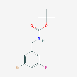 molecular formula C12H15BrFNO2 B1529740 5-溴-3-氟-N-Boc-苄胺 CAS No. 1177558-40-5