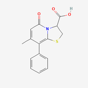 7-methyl-5-oxo-8-phenyl-2H,3H,5H-[1,3]thiazolo[3,2-a]pyridine-3-carboxylic acid