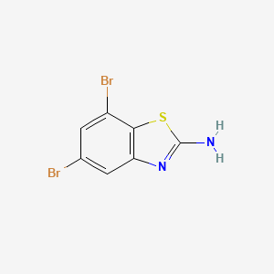 molecular formula C7H4Br2N2S B1529741 2-Amino-5,7-dibromobenzothiazole CAS No. 1000289-40-6