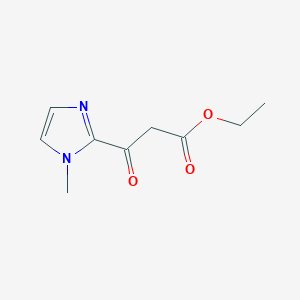 molecular formula C9H12N2O3 B1529742 ethyl 3-(1-methyl-1H-imidazol-2-yl)-3-oxopropanoate CAS No. 1229426-30-5