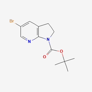 molecular formula C12H15BrN2O2 B1529756 tert-butyl 5-bromo-2,3-dihydro-1H-pyrrolo[2,3-b]pyridine-1-carboxylate CAS No. 1111638-13-1