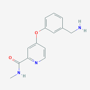 molecular formula C14H15N3O2 B1529761 4-(3-(氨甲基)苯氧基)-N-甲基吡啶甲酰胺 CAS No. 685533-83-9