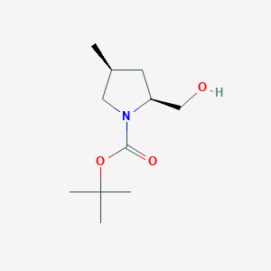 molecular formula C11H21NO3 B1529790 (2S,4S)-tert-Butyl 2-(hydroxymethyl)-4-methylpyrrolidine-1-carboxylate CAS No. 540501-56-2