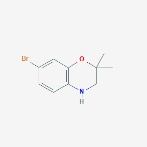 molecular formula C10H12BrNO B1529799 7-bromo-2,2-dimethyl-3,4-dihydro-2H-benzo[b][1,4]oxazine CAS No. 1201684-80-1