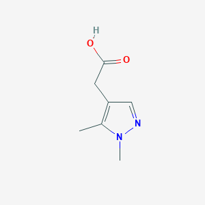 molecular formula C7H10N2O2 B1529808 2-(1,5-dimethyl-1H-pyrazol-4-yl)acetic acid CAS No. 1367932-80-6