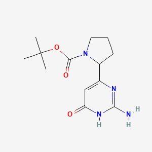 Tert-butyl 2-(2-amino-6-oxo-1,6-dihydropyrimidin-4-yl)pyrrolidine-1-carboxylate