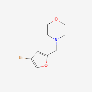 molecular formula C9H12BrNO2 B1529812 4-((4-溴呋喃-2-基)甲基)吗啉 CAS No. 1065184-36-2