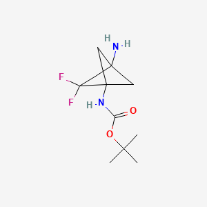 tert-butyl N-{3-amino-2,2-difluorobicyclo[1.1.1]pentan-1-yl}carbamate