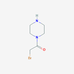 molecular formula C6H11BrN2O B15298138 2-Bromo-1-(piperazin-1-yl)ethan-1-one 