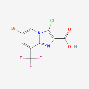 6-Bromo-3-chloro-8-(trifluoromethyl)imidazo[1,2-a]pyridine-2-carboxylic acid
